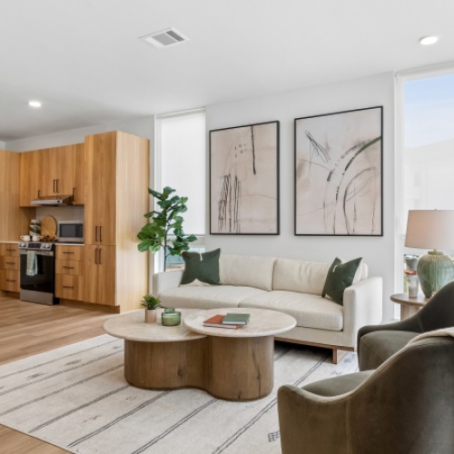 The Arden Model Unit Living Room and Kitchen